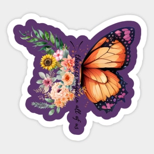 Spilt butterfly Sticker